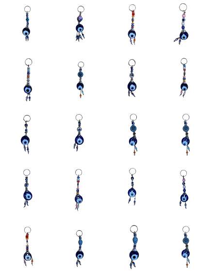 Evil Eye Glass Keyring