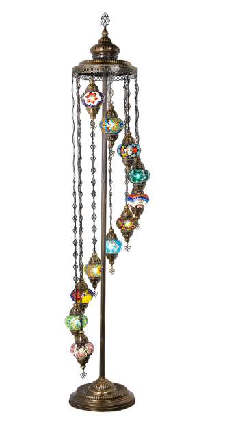 Mosaic 11-Globe Floor Lamp — Multicolor