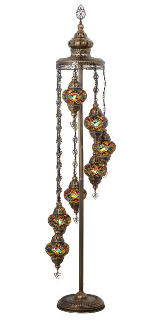 Mosaic 7-Globe Floor Lamp — Rainbow