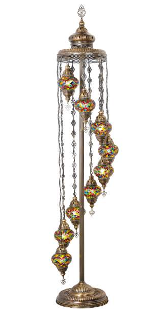 Mosaic 9-Globe Floor Lamp — Rainbow