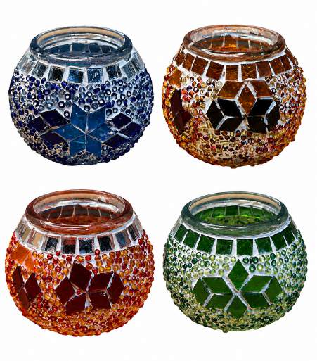 Mosaic Candle Holder — Small