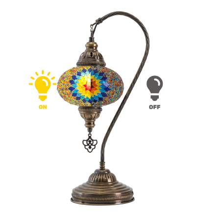 Mosaic Swan Lamp — Multicolor