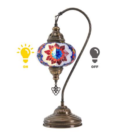 Mosaic Swan Lamp — Multicolor