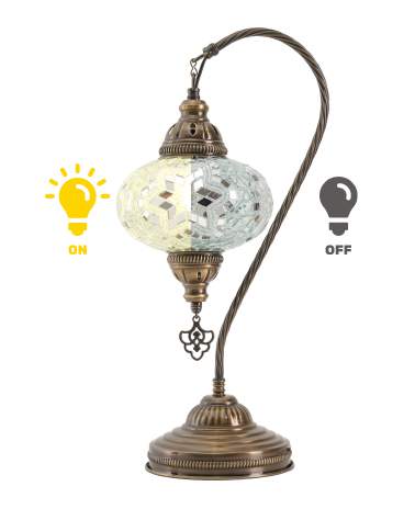Mosaic Swan Lamp — White