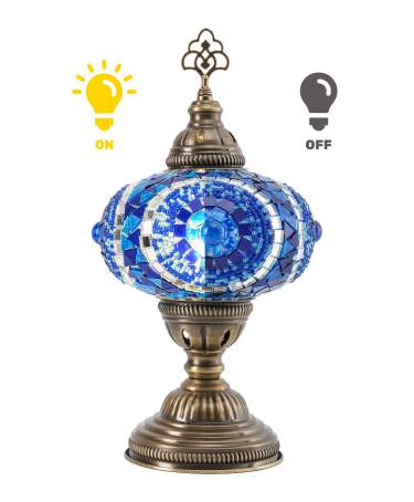 Mosaic Table Lamp — Blue