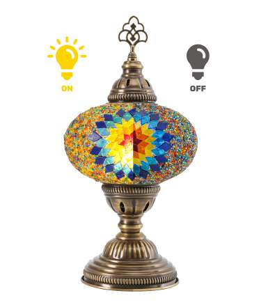 Mosaic Table Lamp — Rainbow