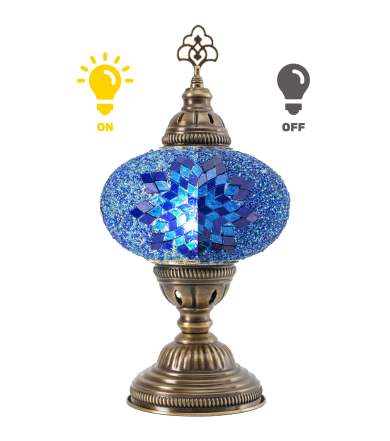 Mosaic Table Lamp — Blue