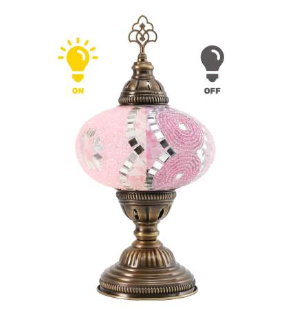 Mosaic Table Lamp — Pink