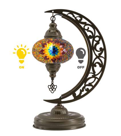 Mosaic Crescent Lamp — Multicolor