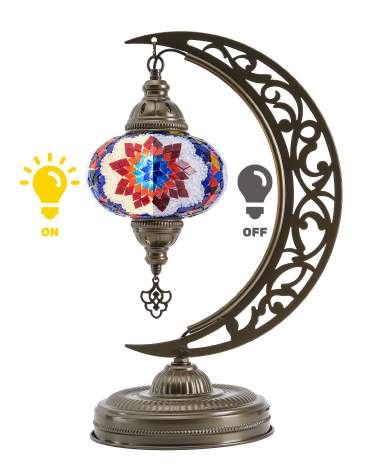 Mosaic Crescent Lamp — Multicolor